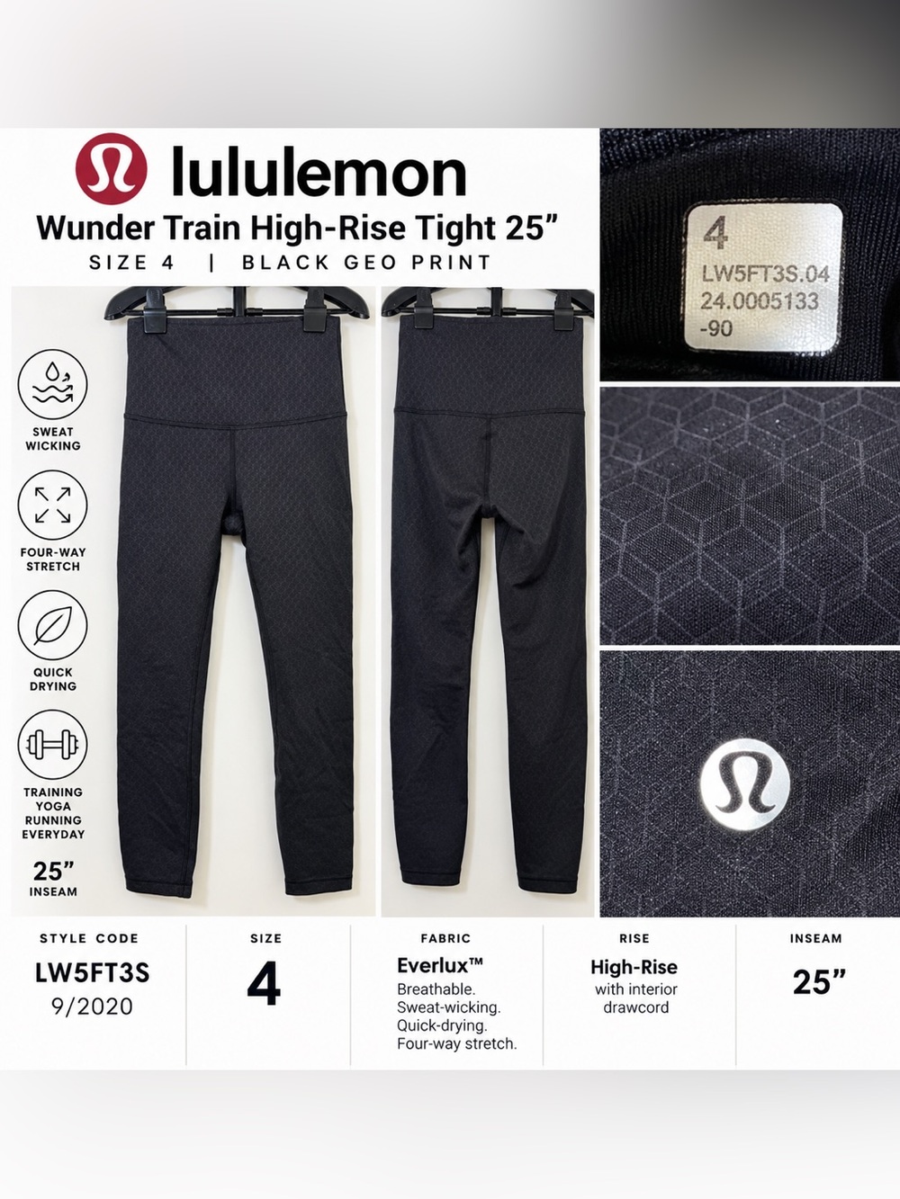 lululemon athletica Purple Geometric Leggings